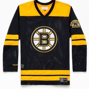 Mitchell & Ness Black and Yellow Bruins Jersey